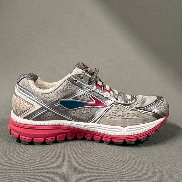 Brooks Sneakers Ghost 8 8th Edition Sz 11 Gray‎ Pink Silver 1201931B073 Athletic - Picture 2 of 15